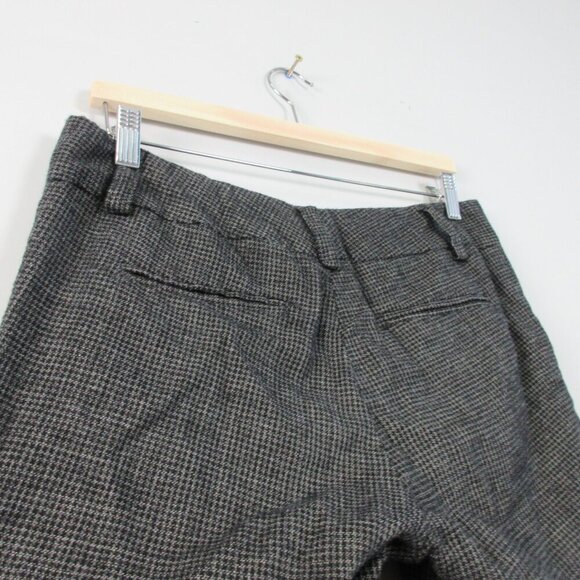 Alice Olivia Women's Wide Leg Trouser Pants 8 Black Houndstooth Vtg Wool 312 - Picture 5 of 14